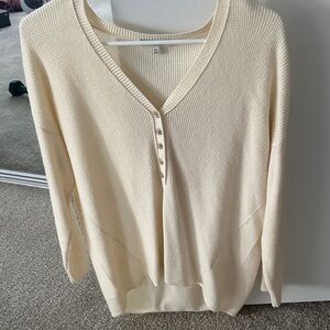 Madewell  V-Neck waffle sweater
